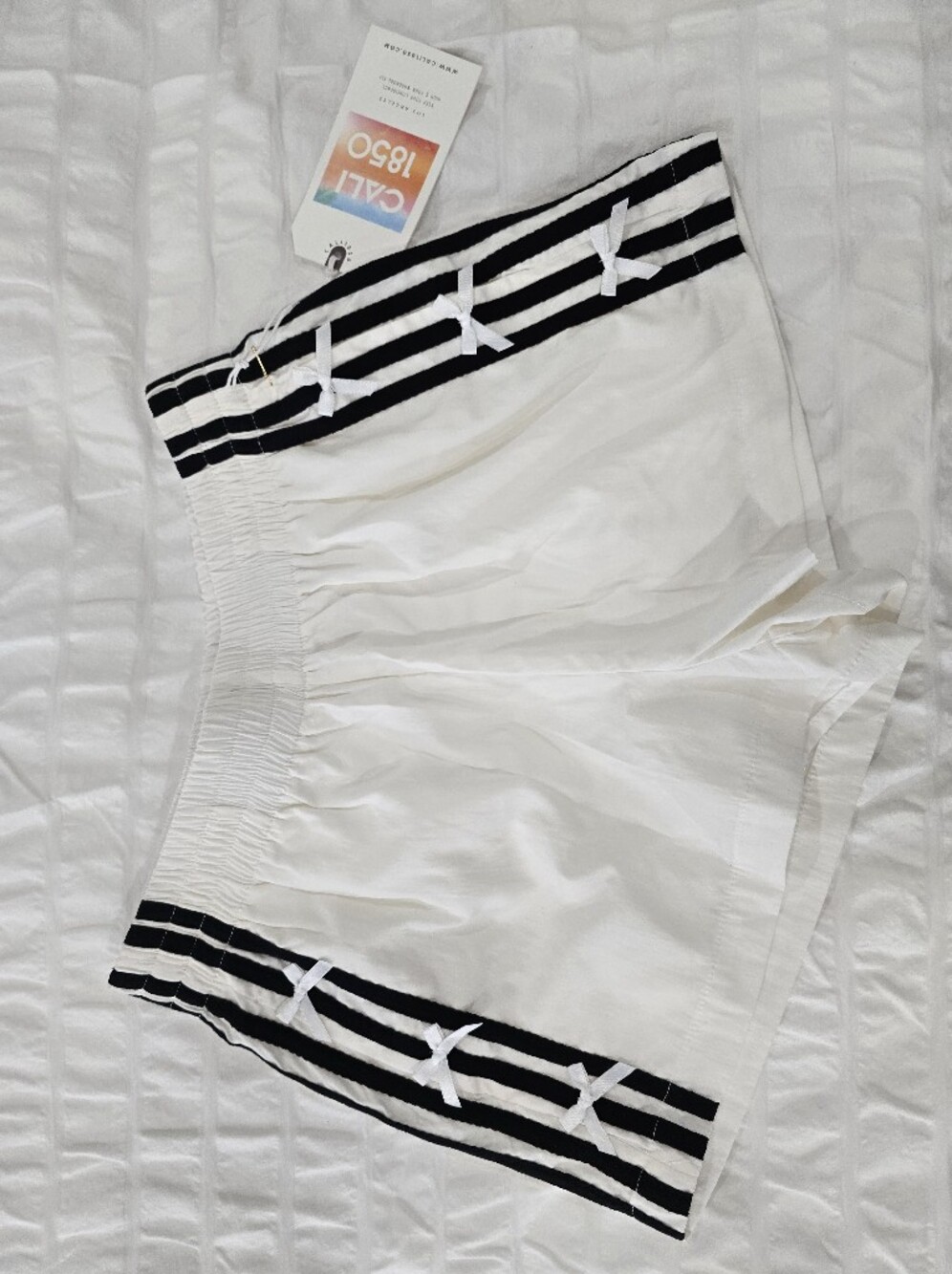 NWT Nylon Shorts w/ Bow Detail